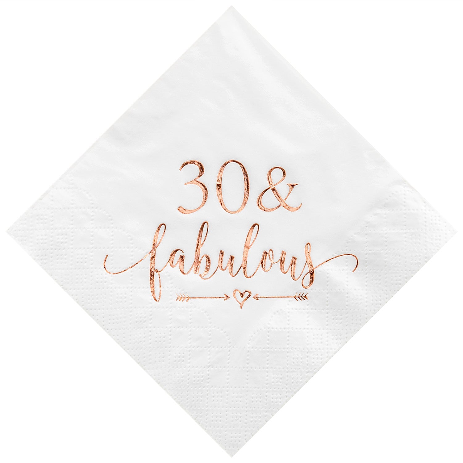 Crisky 30 And Fabulous Cocktail Napkins Rose Gold For Women 30th Birth