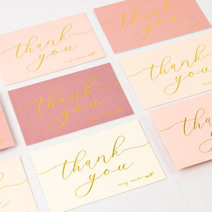 Crisky 50 Pcs Dusty Rose Thank You Cards With 50 Envelopes & 50 Stickers Simple, Chic, Elegant Greeting Cards Perfect for: Wedding/Business/Birthday/Graduation etc. 4 x 6 inches 50 Pack