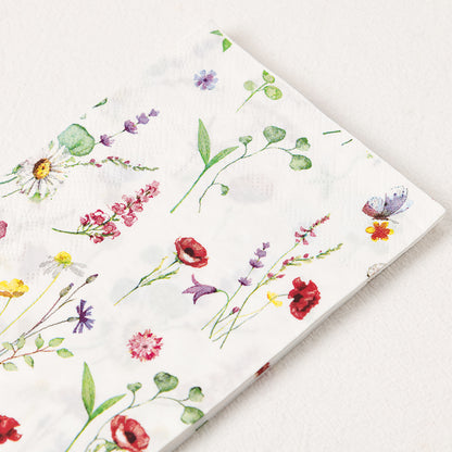 Crisky 100 Pcs Floral Disposable Napkins Decorative Hand Towels Paper Guest for Bathroom Wedding/Engagement/Bridal Shower/Baby Shower/Tea Party Decoration, 3-Ply
