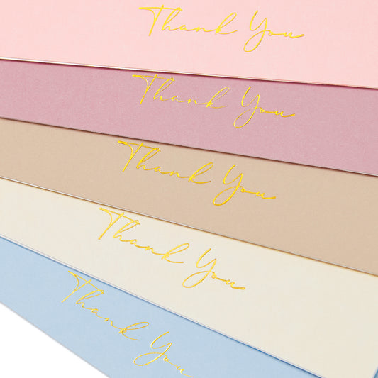 Crisky 50 Pack Thank You Greeting Cards With Envelope Ombre Thank You Cards for Wedding/Bridal Shower/Baby Shower/Business/Graduation