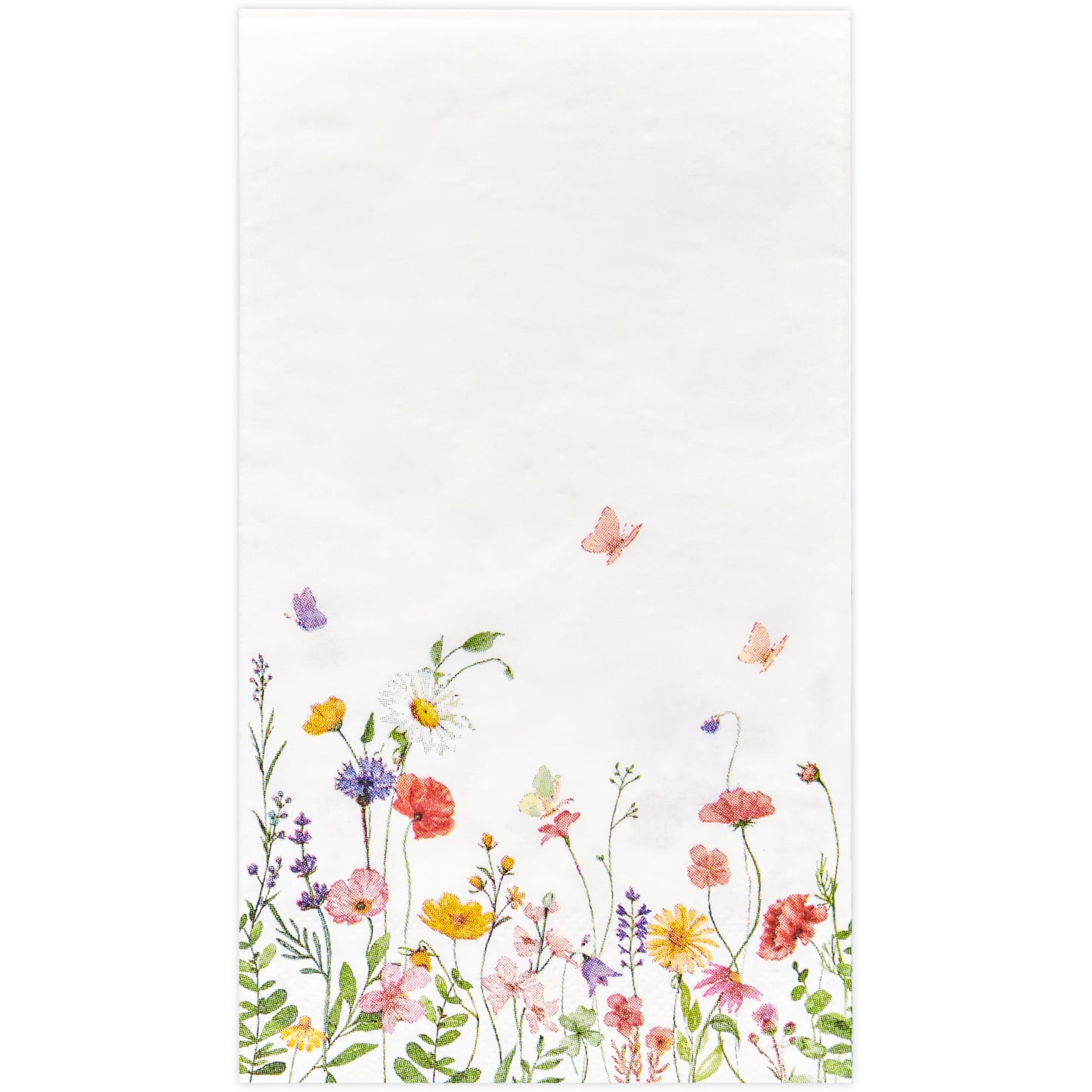 Crisky 100 Pcs Wildflower Floral Dinner Disposable Paper Napkins for Wedding/Engagement/Bridal Shower/Baby Shower/Anniversary Party Decoration, 3-Ply