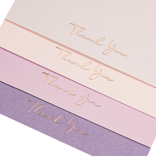 Crisky 50 Pack Thank You Greeting Cards With Envelope Lavender Series Thank You Cards for Wedding/Bridal Shower/Baby Shower/Business/Graduation