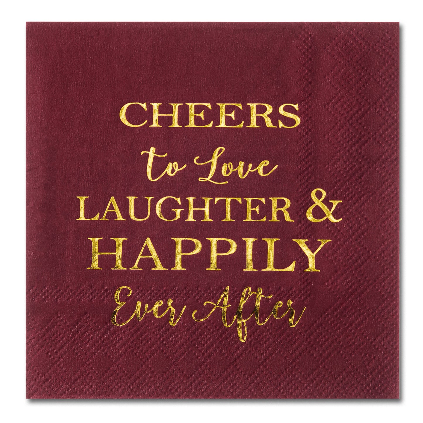 Crisky Burgundy Gold Bridal Shower Napkins Disposable Cocktail Napkins Gold Foil Beverage Desert Cake Napkins Engagement Party Decorations & Wedding Shower, Rehearsal Dinners Napkins [50 pcs, 3-ply]